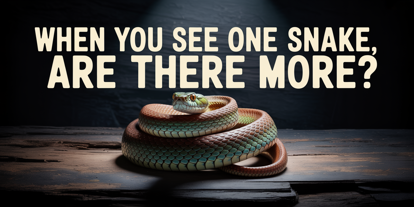 When you see one snake, are there more?