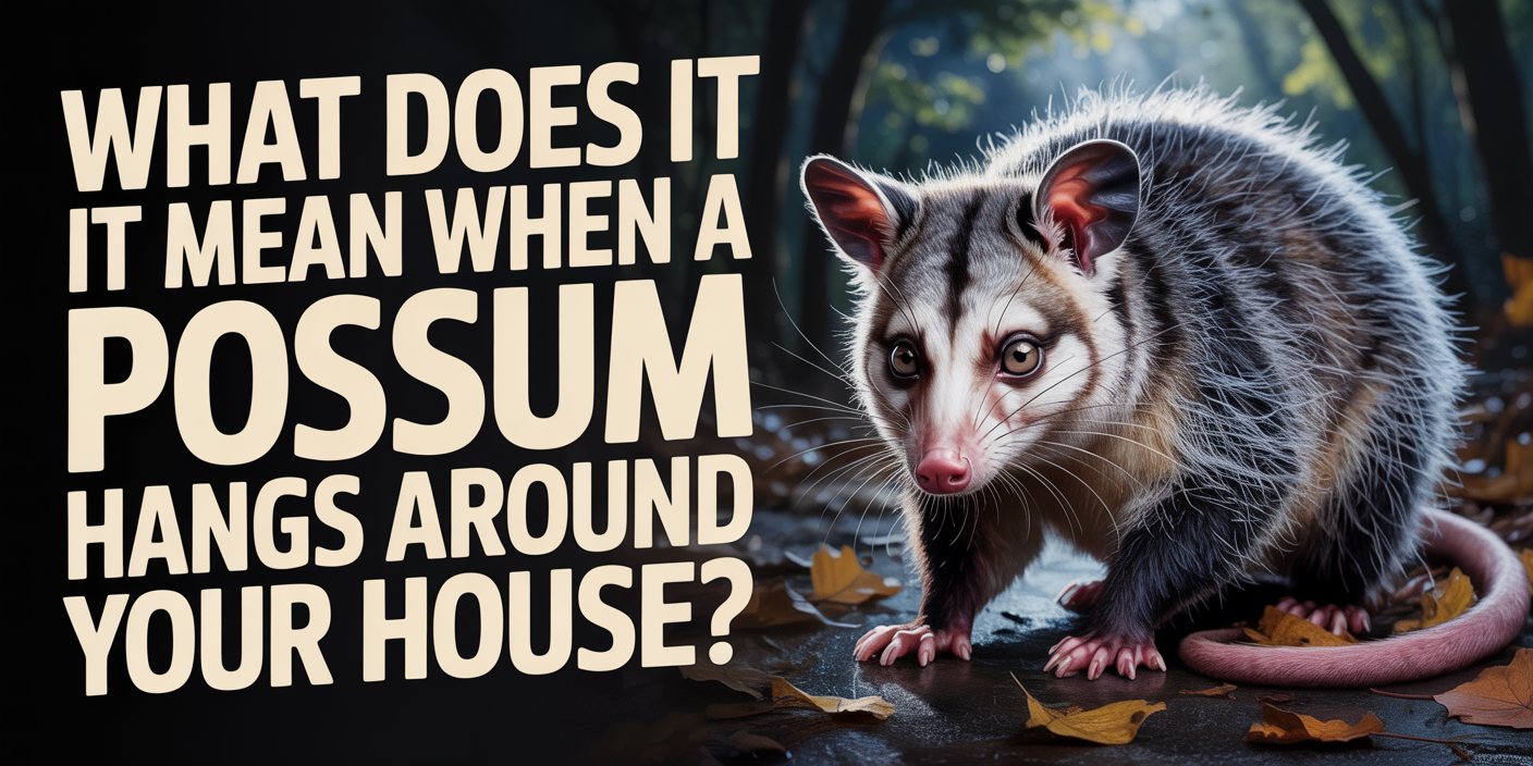 What does it mean when a possum hangs around your house?